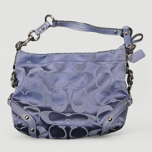 Coach Carly Signature Hobo Bag Blue - Picture 1 of 7
